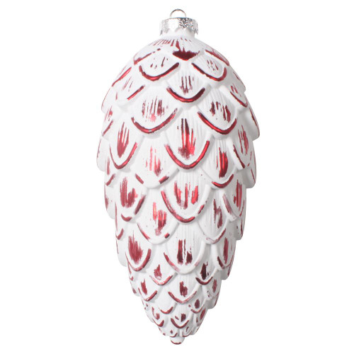  Vickerman MT202403 8" Red Brushed Pinecone Ornament 2/Bag 