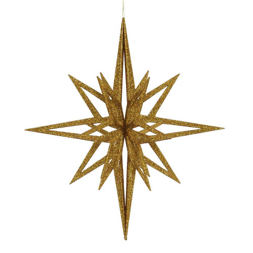 Vickerman M148408 24" Gold 3D Glitter Star