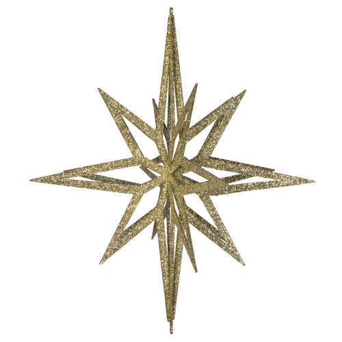 Vickerman M148438 - 24 inch Champagne Glitter Star Christmas Ornament