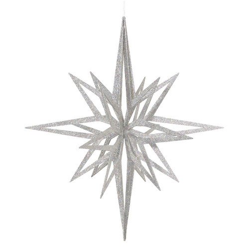 Vickerman M148507 32" Silver 3D Glitter Star