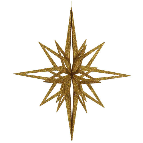 Vickerman M148508 32" Gold 3D Glitter Star