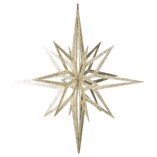 Vickerman M148538 32" Champagne 3D Glitter Star