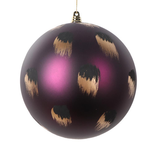 Vickerman MT221126 - 6 inch Plum Matte Ball Christmas Ornament - 2 Pack