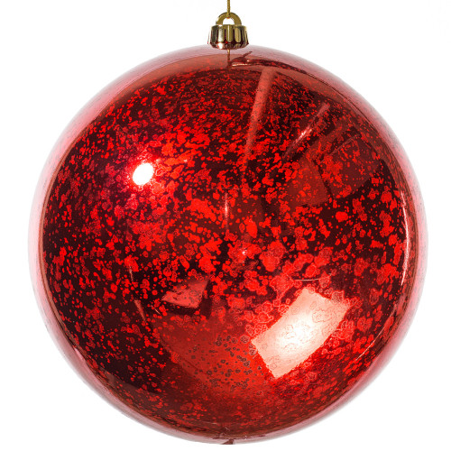 Vickerman M166703D - 10 inch Red Shiny Ball Christmas Ornament