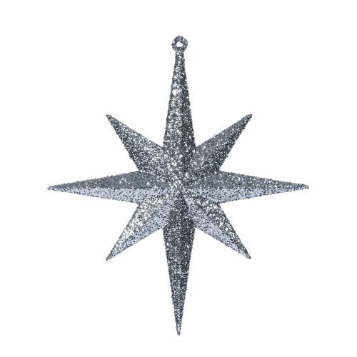  Vickerman M167287 8" Pewter Glitter Bethlehem Star 4/Box 