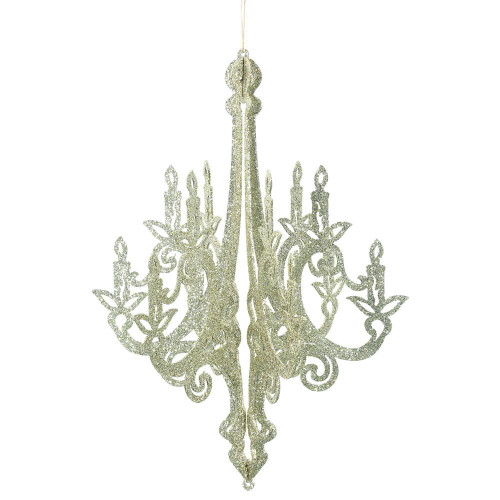  Vickerman M170124 24" Champagne Glitt Chandelier Ornament 