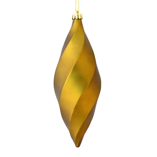 Vickerman M183114M 8" Olive Matte Swirl Finial 6/Bag