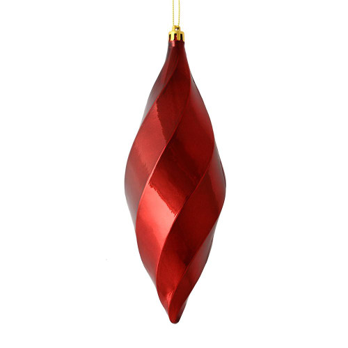 Vickerman M183119S 8" Wine Shiny Swirl Finial 6/Bag