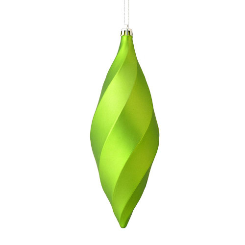 Vickerman M183154M 8" Celadon Matte Swirl Finial 6/Bag