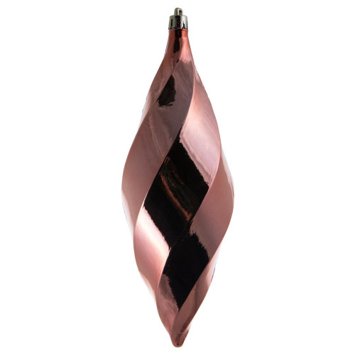  Vickerman M183171S 8" Coral Shiny Swirl Finial 6/Bag 