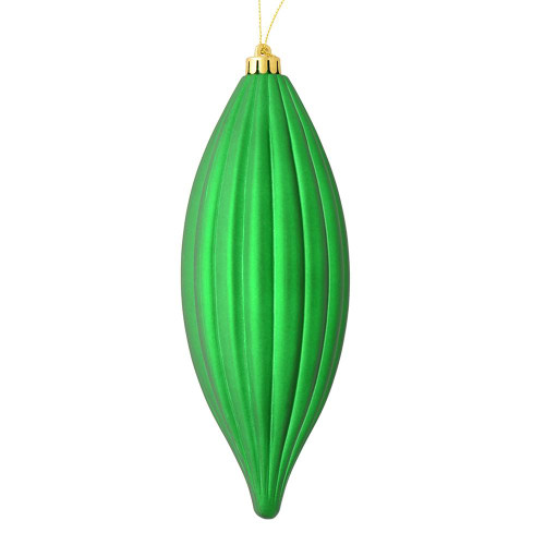 Vickerman M183204M - 8 inch Green Matte Finial Christmas Ornament - 4 Pack
