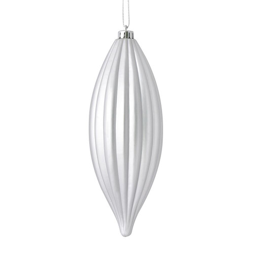  Vickerman M183207M 8" Silver Matte Line Finial 4/Bag 