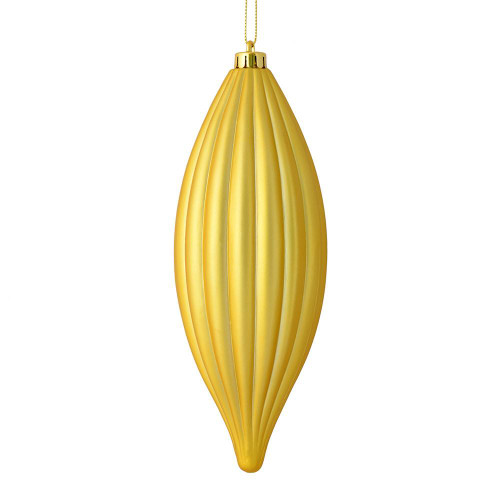 Vickerman M183208M 8" Gold Matte Line Finial 4/Bag