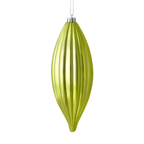 Vickerman M183254S - 8 inch Celadon Shiny Finial Christmas Ornament - 4 Pack