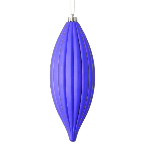 Vickerman M183266M - 8 inch Purple Matte Finial Christmas Ornament - 4 Pack