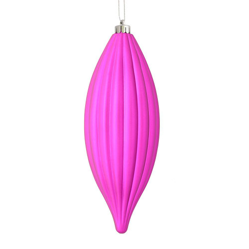 Vickerman M183270M - 8 inch Fuchsia Matte Finial Christmas Ornament - 4 Pack