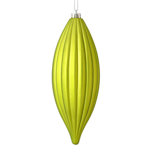 Vickerman M183273M - 8 inch Lime Matte Finial Christmas Ornament - 4 Pack