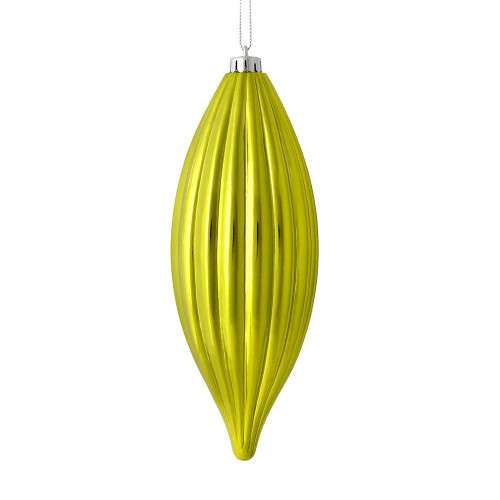 Vickerman M183273S 8" Lime Shiny Line Finial 4/Bag
