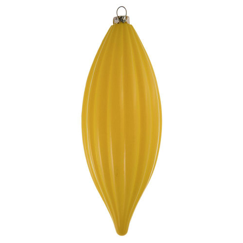 Vickerman M183278S 8" Yellow Shiny Line Finial 4/Bag