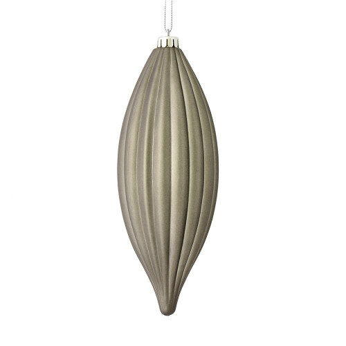 Vickerman M183287M - 8 inch Pewter Matte Finial Christmas Ornament - 4 Pack