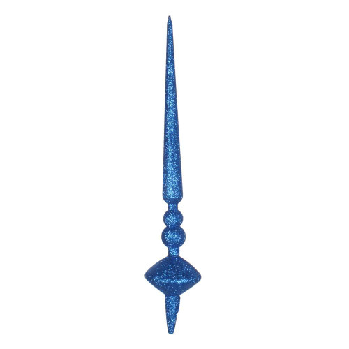 Vickerman M183302G 12" Blue Glitter Cupola Finial 3/Bag