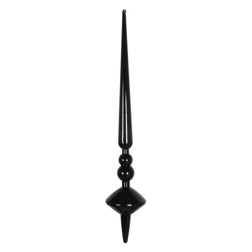 Vickerman M183417S 18" Black Shiny Cupola Finial 2/Bag