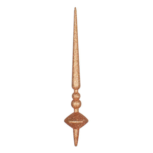 Vickerman M183458G - 18 inch Rose Gold Glitter Finial Christmas Ornament - 2 Pack