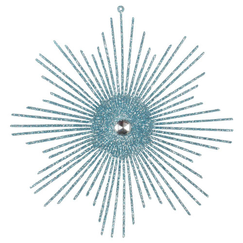 Vickerman M184532 6.5" Baby Blue Glitt Snowflake Burst 6Bg