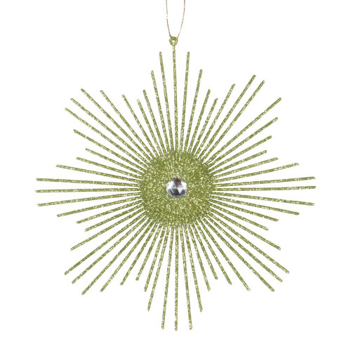 Vickerman M184573 6.5" Lime Glitt Snowflake Burst 6/Bg