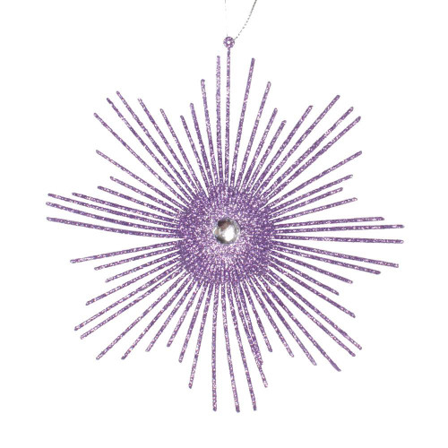 Vickerman M184586 6.5" Lavender Glitt Snowflake Burst 6/Bg