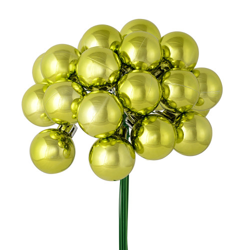 Vickerman N180173 1" x 24pc Lime Shiny Ball Pick 2/Pk 