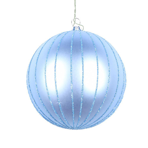 Vickerman MT211529D 4" Periwinkle Matte Glitter Ball 4/bag