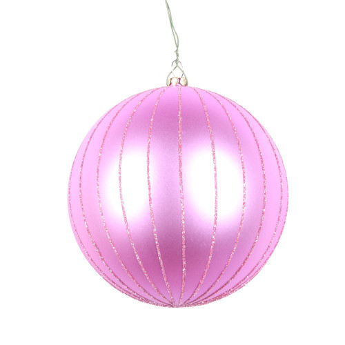 Vickerman MT211769D 5" Orchid Matte Glitter Ball Orn 4/bag