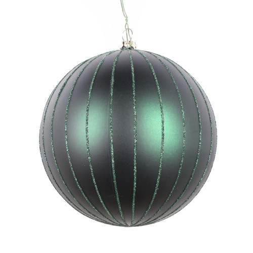Vickerman MT211774D 5" Midnt Green Matte Glitter Ball 4/bag