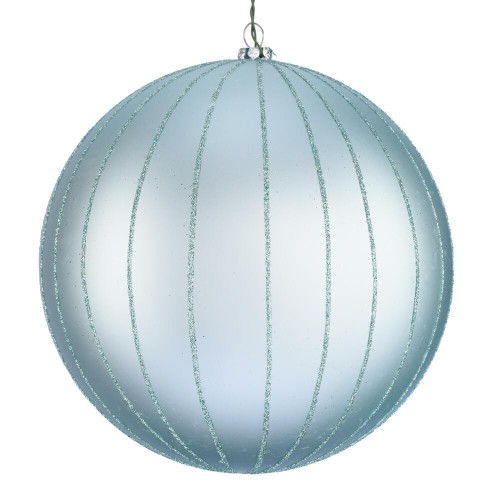  Vickerman MT211940D 6" Frosty Mint Matte Glitter Ball 2/bag 
