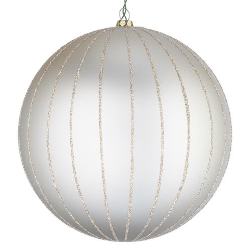 Vickerman MT211943D 6" Oat Matte Glitter Ball Ornament 2/bag