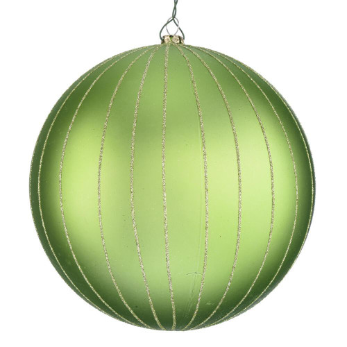 Vickerman MT211954D 6" Celadon Matte Glitter Ball Orn 2/bag