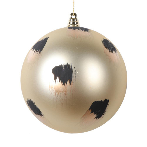Vickerman MT220938 4.75" Champagne Brush Strokes Ball 4/Bag