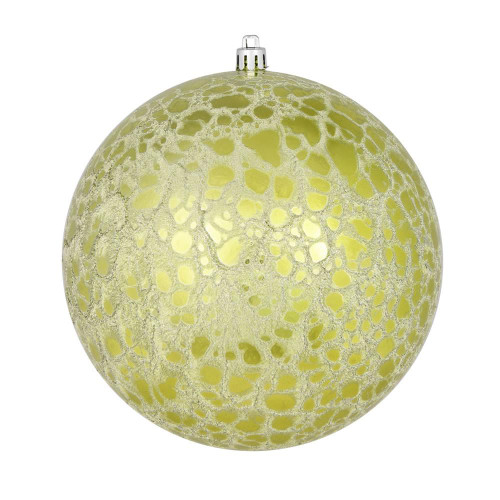 Vickerman N195473D 4" Lime Crackle Ball Ornament 6/Bag