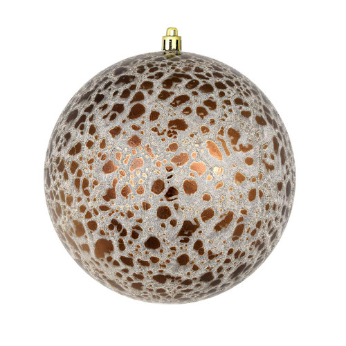 Vickerman N195876D 8" Mocha Crackle Ball Ornament