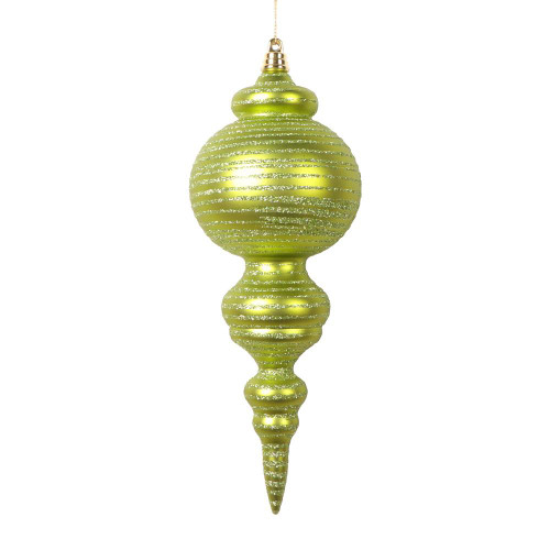 Vickerman MT224573 - 10 inch Lime Matte Finial Christmas Ornament - 2 Pack