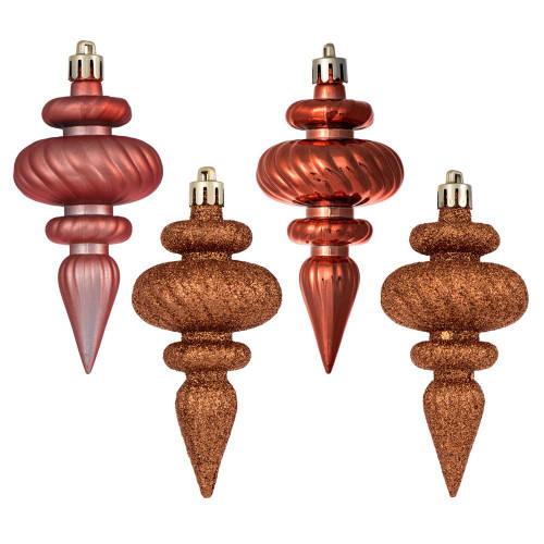 Vickerman N500071 4" Coral Finial 4 Finish Asst 8/Bx