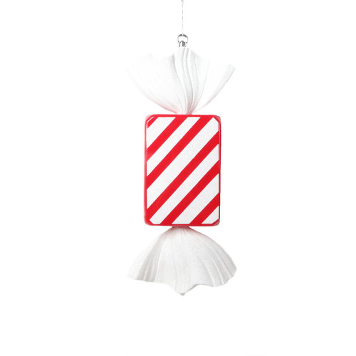  Vickerman MT228103 18.5" Red Rectangle Stripe Candy 