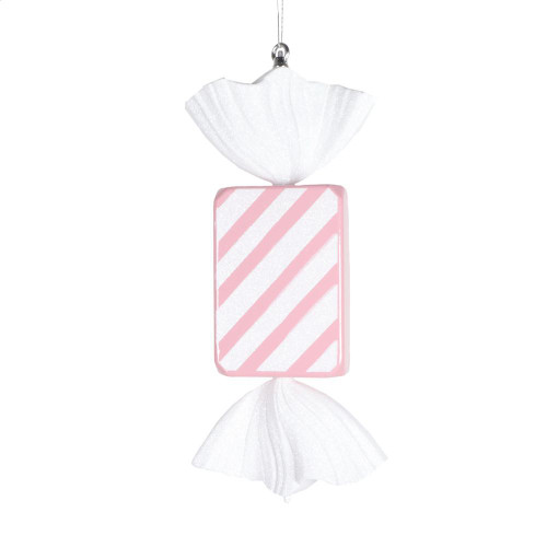 Vickerman MT228179 - 18.5 inch Pastel Pink Candy Christmas Ornament