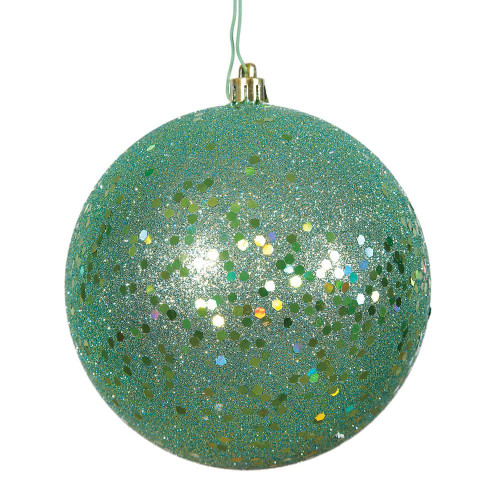  Vickerman N592544DQ 10" Seafoam Sequin Ball Drilled Cap 