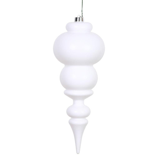 Vickerman N150611DMV 14" White Matte Finial UV Drilled