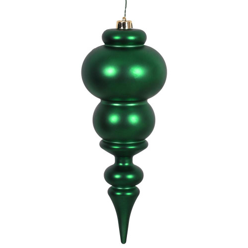 Vickerman N150624DMV 14" Emerald Matte Finial UV Drilled