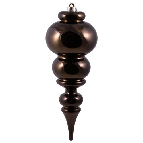 Vickerman N150675DSV 14" Chocolate Shiny Finial UV Drilled