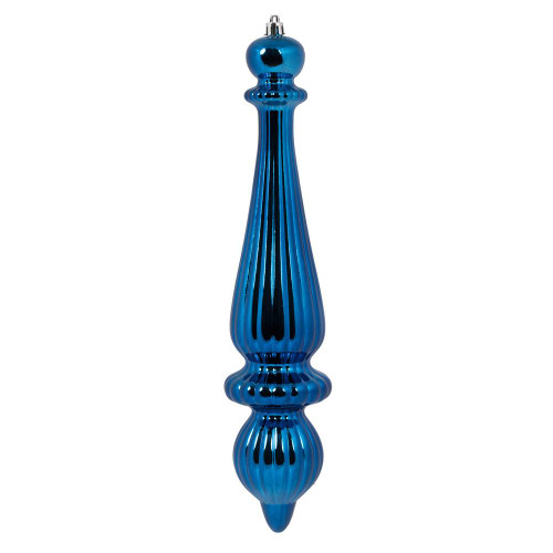  Vickerman N150831DSV 14" Midnt Blue Shiny Finial Drop UV 2/Bg 