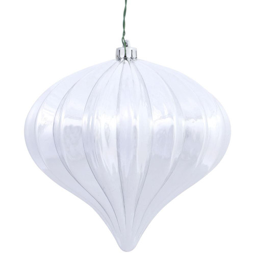 Vickerman N151207DSV 5.7" Silver Shiny Onion UV Drilled 3/Bag